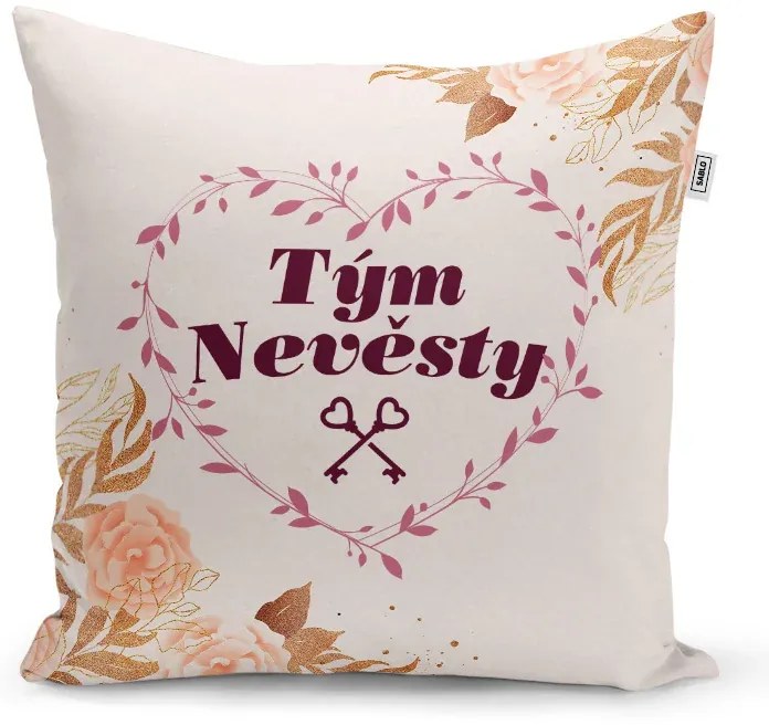 Sablio Vankúš Tím nevesty srdce: 40x40 cm