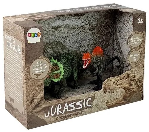 LEAN TOYS Sada figúrok dinosaurov - Spinosaurus, Triceratops