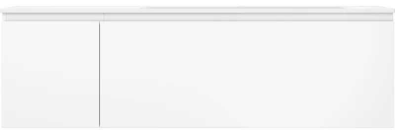 Mexen Orio, kúpeľňová skrinka 160 cm s pravým umývadlom Vela, 1S, 1D, biela matná, 91A13-16047-3-BBFF01-W23P01