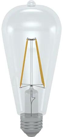 SKYlighting  LED žiarovka 6W,E27, 230VAC, 600lm, 3000K, teplá biela , vláknová, predlžený tvar (Edison)