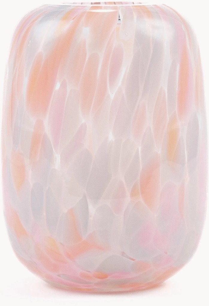 Ručne fúkaná sklenená váza Confetti, V 14 cm