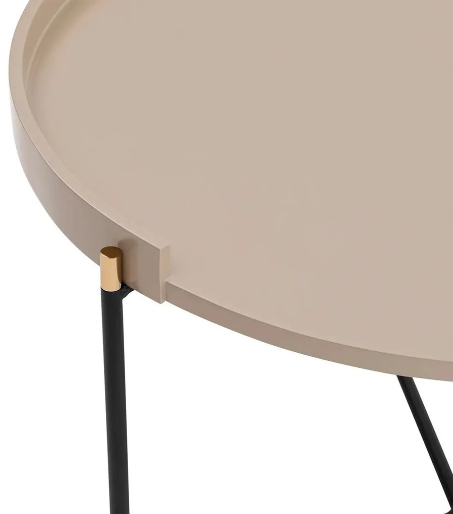 Skladací stôl Mandy Beige, 2 ks