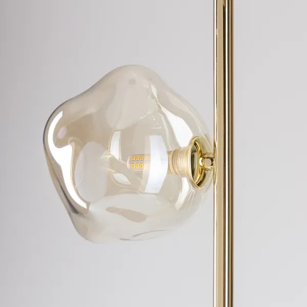 Brilagi - Stojacia lampa VULCANO 3xG9/8W/230V zlatá/dymová béžová