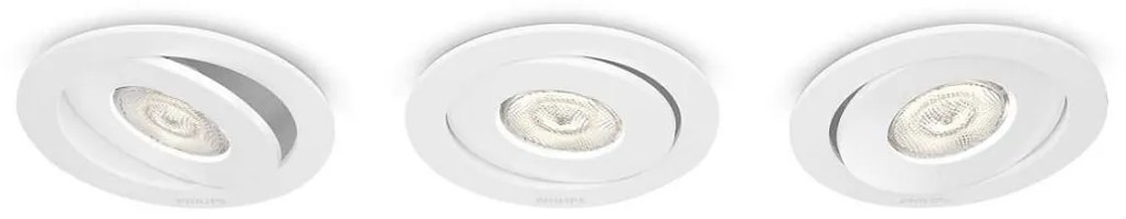 Philips 59183/31/16 - SADA 3x LED podhľadové svietidlo ASTEROPE LED/4,5W/230V