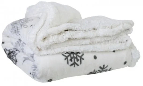 Deka luxury baranková z mikroplyšu Vločka zlatá 150x200cm TiaHome