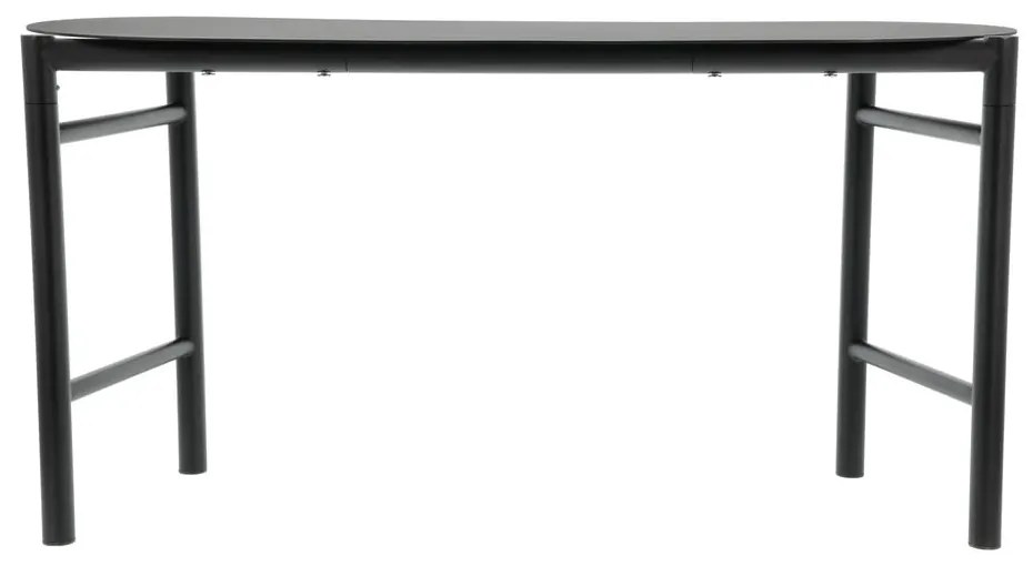 Čierna kovová záhradná lavica Disc – Zone