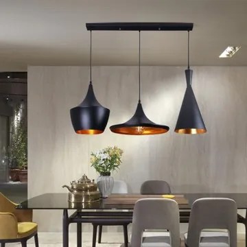 Dekorstudio Retro stropná lampa Costa CP čierny set