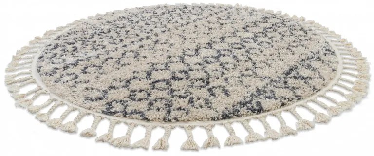Kusový koberec Berber Agadir G0522 cream and grey kruh, 120x120 (priemer) kruh, béžová, chodba / predsieň, Dywany Łuszczów