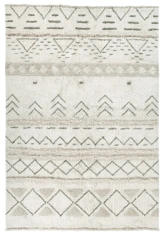 Krémový prateľný ručne tkaný vlnený koberec 170x240 cm Lakota Day – Lorena Canals