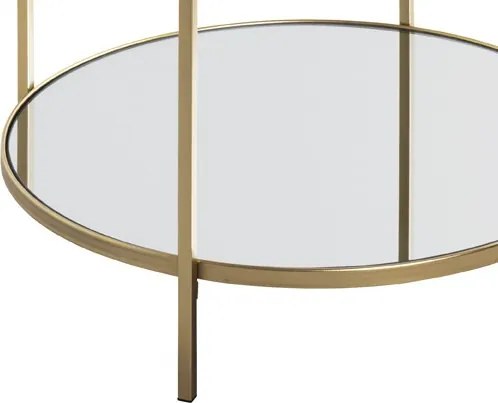 Okrúhly konferenčný stolík Porto 60 cm, zlatý
