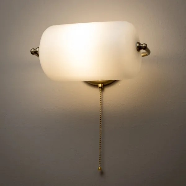 Brilagi - Nástenné svietidlo BANK OFFICE 1xE27/60W/230V mosadz/biela