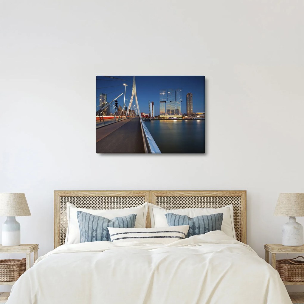 Obraz - Súmrak v Rotterdame, Holandsko (70x50 cm)