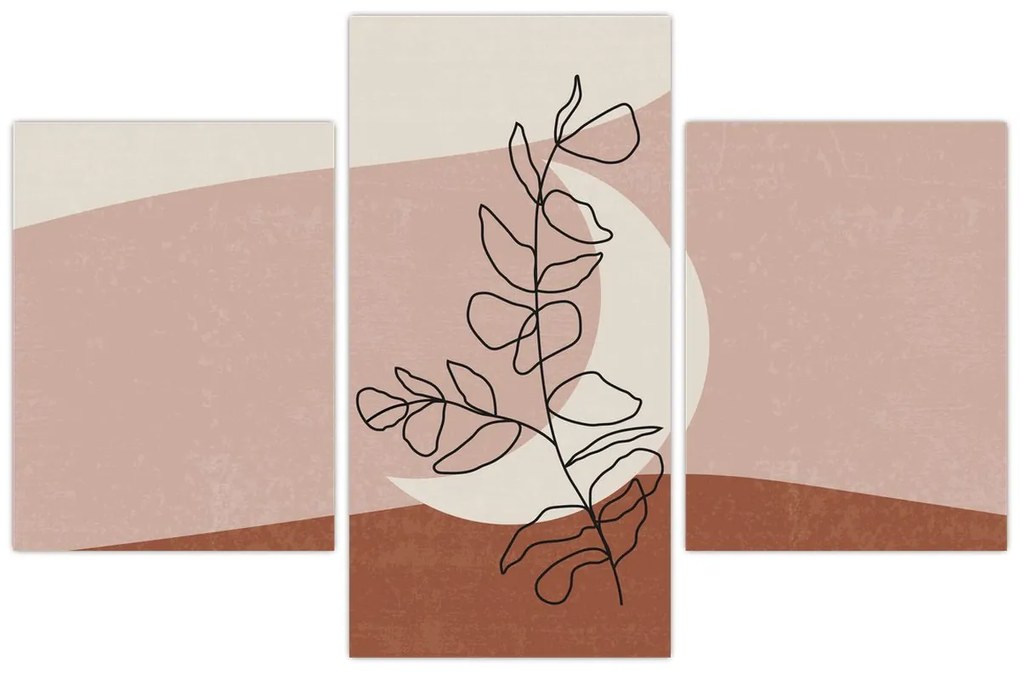 Obraz - Boho listy N⁰2 (90x60 cm)
