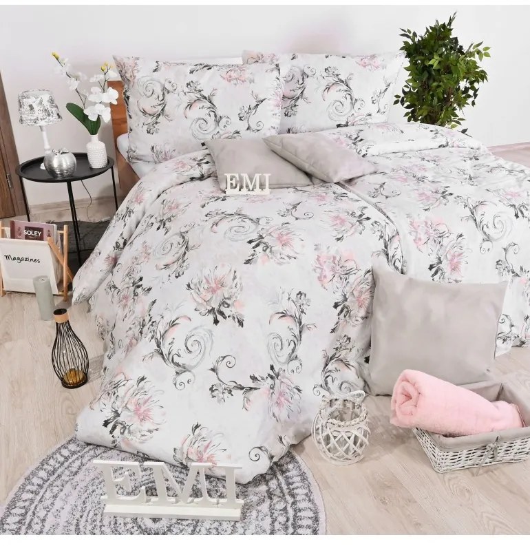 Obliečky MARIET satén 140x200 + 70x90 EMI, Štandardný set jednolôžko obsahuje 1x 140x200 + 1x 70x90