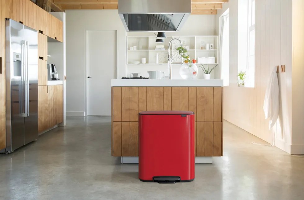 Brabantia BO pedálový kôš 2x30L červená