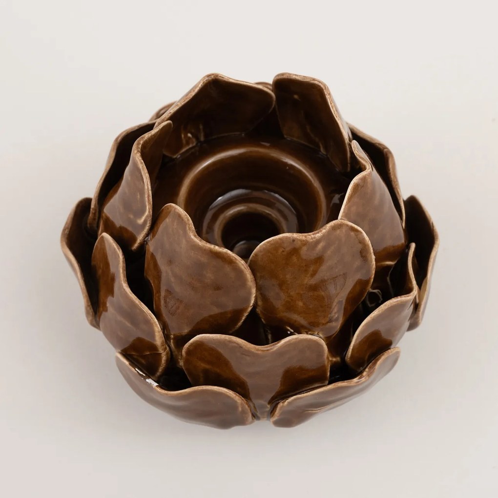 Svietnik Petalia dark brown 10 cm