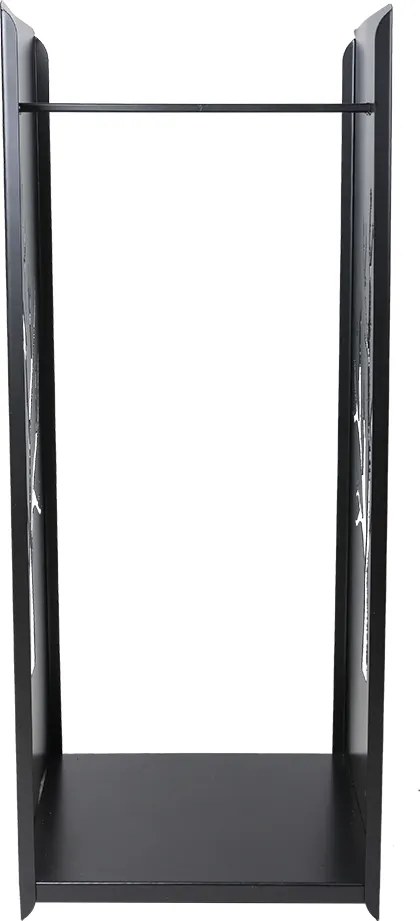 Kovový stojan na drevo Tree, 40x100 cm, čierna