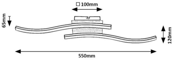 Rabalux 2280 - LED Prisadený luster HEIMDALL 2xLED/12W/230V