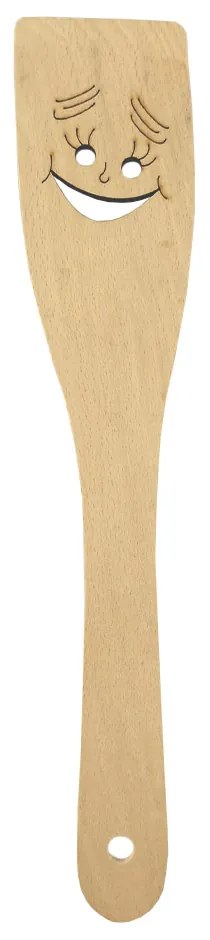 AMADEA Drevená obracačka s veselou tvárou, masívne drevo, 28 cm