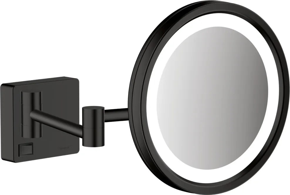 Hansgrohe AddStoris, kozmetické zrkadlo s LED osvetlením, čierna matná, HAN-41790670