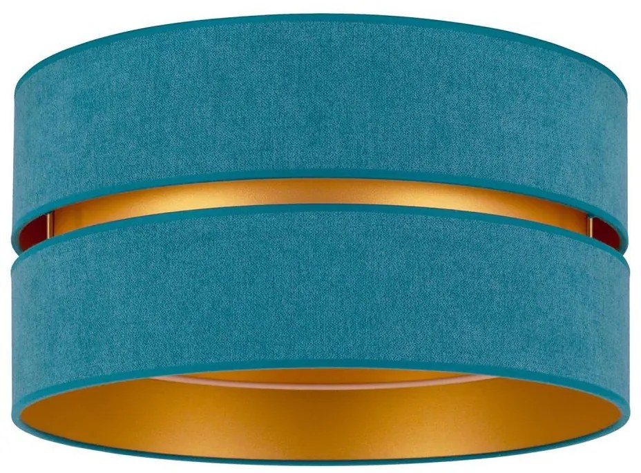 Duolla - Stropné svietidlo DUO 1xE27/40W/230V pr. 40 cm tyrkysová/zlatá
