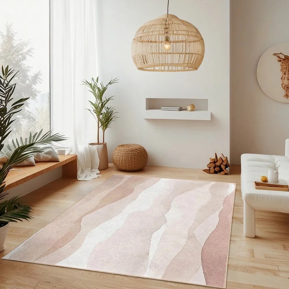 Krémový prateľný koberec 120x180 cm Komodo Beach – Mila Home