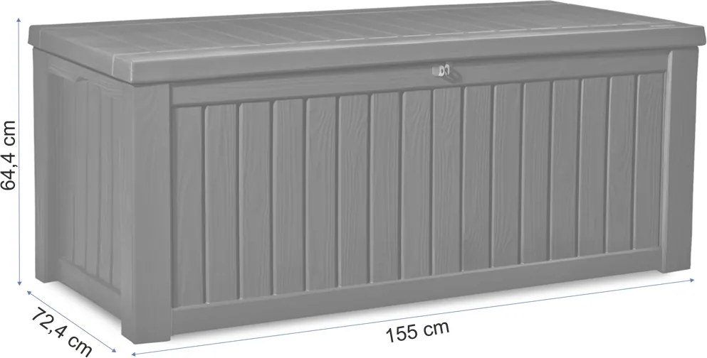 Keter Rockwood Brown - záhradný box 570 L
