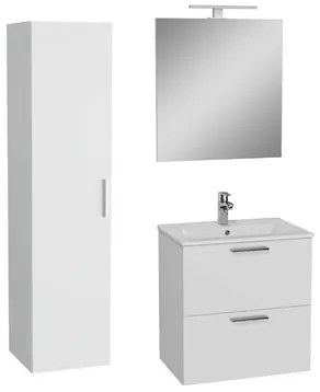 VitrA Mia kúpeľňová zostava s umývadlom 60 cm vrátane umývadlovej batérie, vtoku a sifónu biela KSETMIA60B