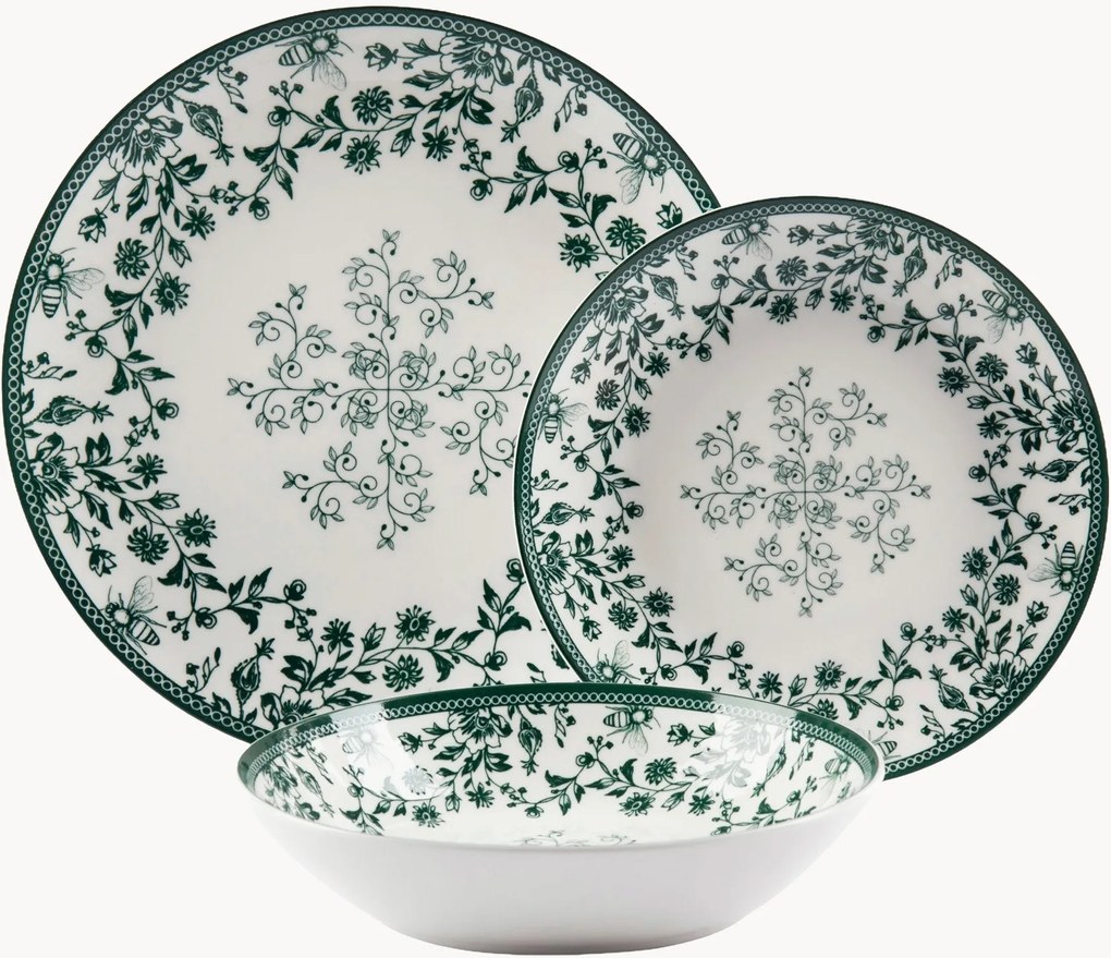 Porcelánová súprava riadu Giardino Segreto, 6 osôb, 18 ks