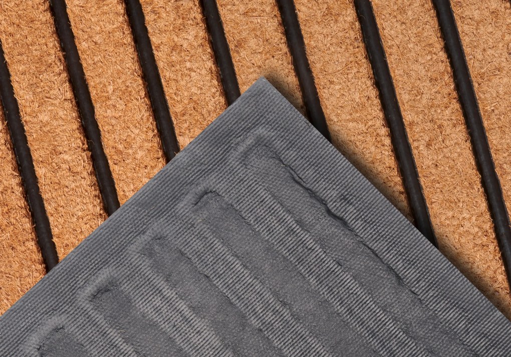 Rohožka Striped 105935 - na von aj na doma, 45x75, hnedá, chodba / predsieň, Hanse Home