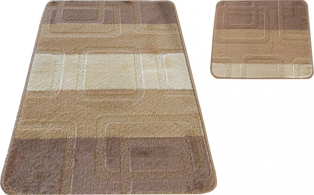 Súprava kúpeľňových predložiek TÁŇA - vzor 04N - béžová