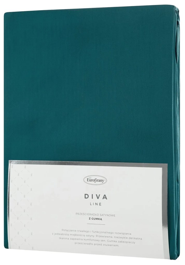 SATÉNOVÉ PRESTIERADLO DINA 200X220 CM, VÝŠKA 30 CM TYRKYSOVÉ