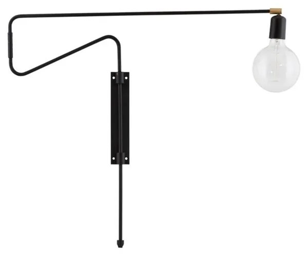 House Doctor Nástenná lampa SWING D.70cm čierna