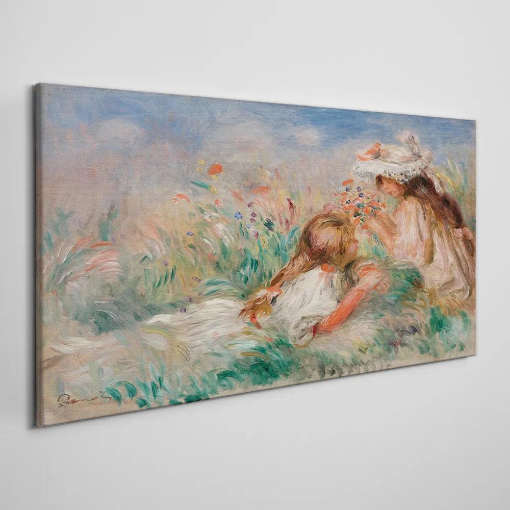 Obraz na plátne Dievčatá lúky kvety
