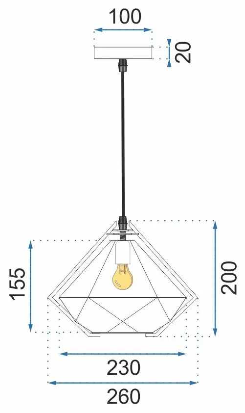 Toolight - Závesné sklenené stropné svietidlo 1xE14 APP453-1CP, zelená-zlatá, OSW-00583