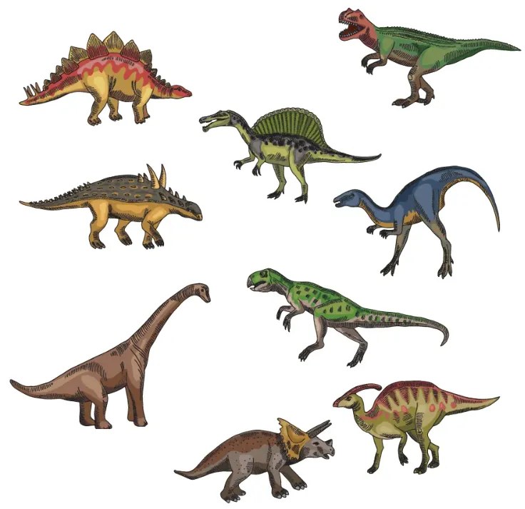 Veselá Stena Samolepka na stenu na stenu Dinosaury