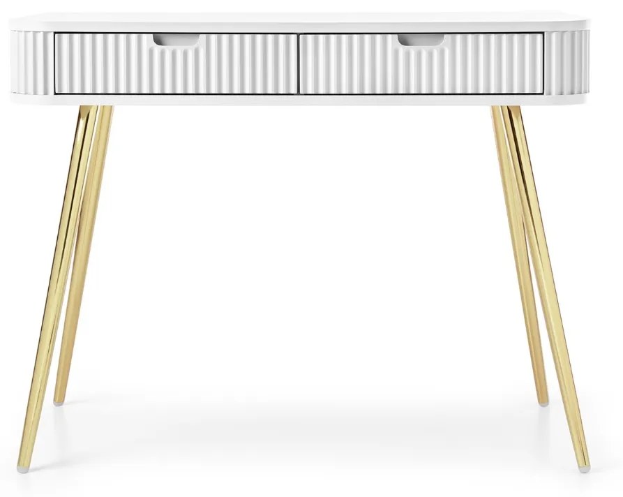 KONZOLA BELLISSA BIELA + ZLATÉ NOHY