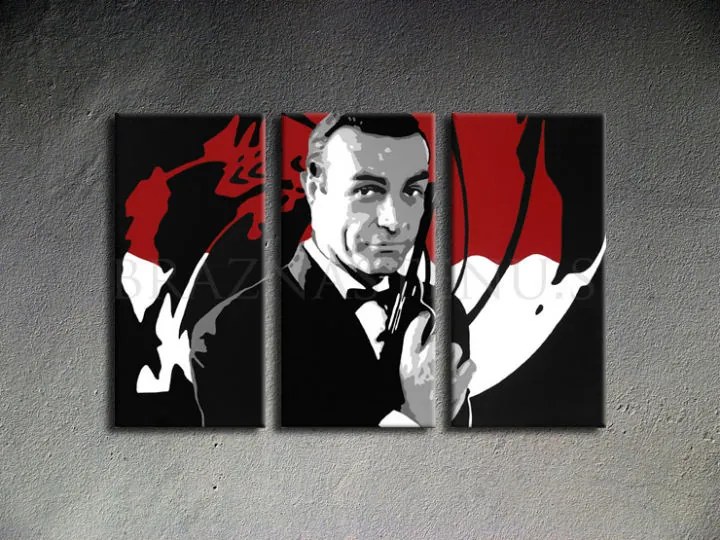 Ručne maľovaný POP Art obraz James Bond | rôzne rozmery