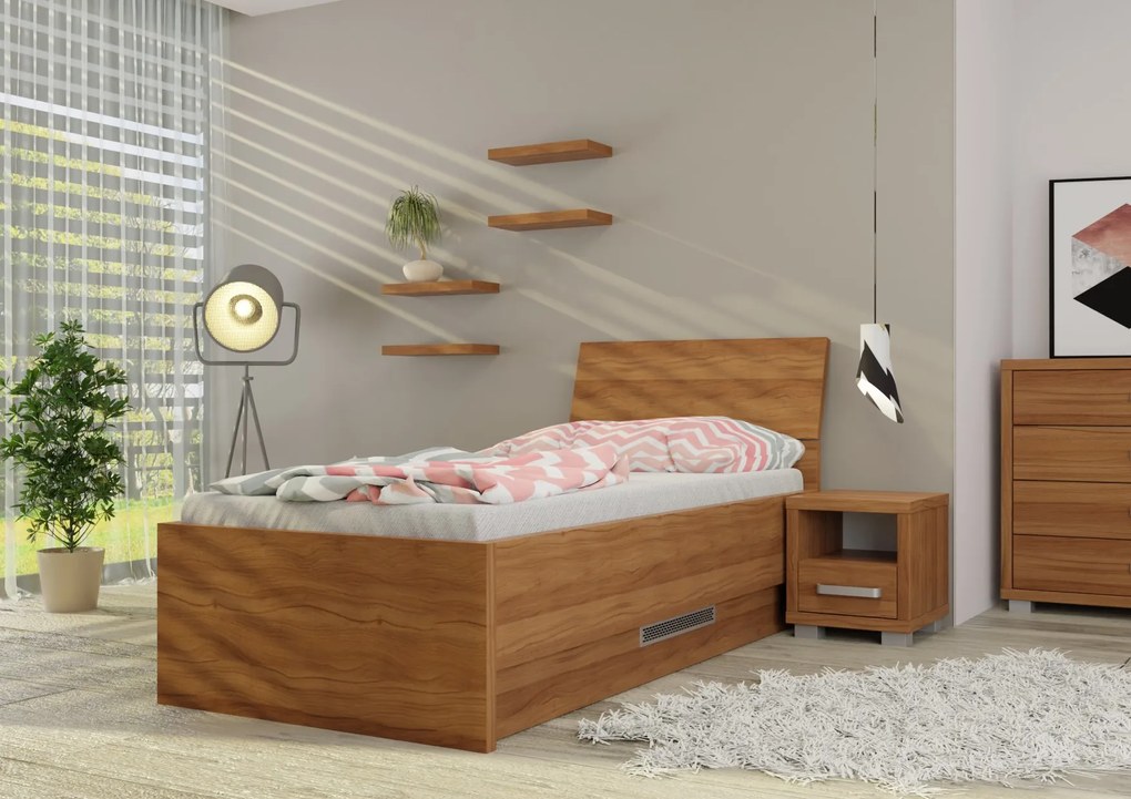 Wood Service Jednolôžko Lenka s úložným priestorom 90 x 200