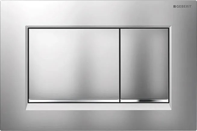 Geberit 115.883.JQ.1 - Splachovacie tlačidlo Sigma30 24,6x16,4 cm, matný chróm / lesklý chróm