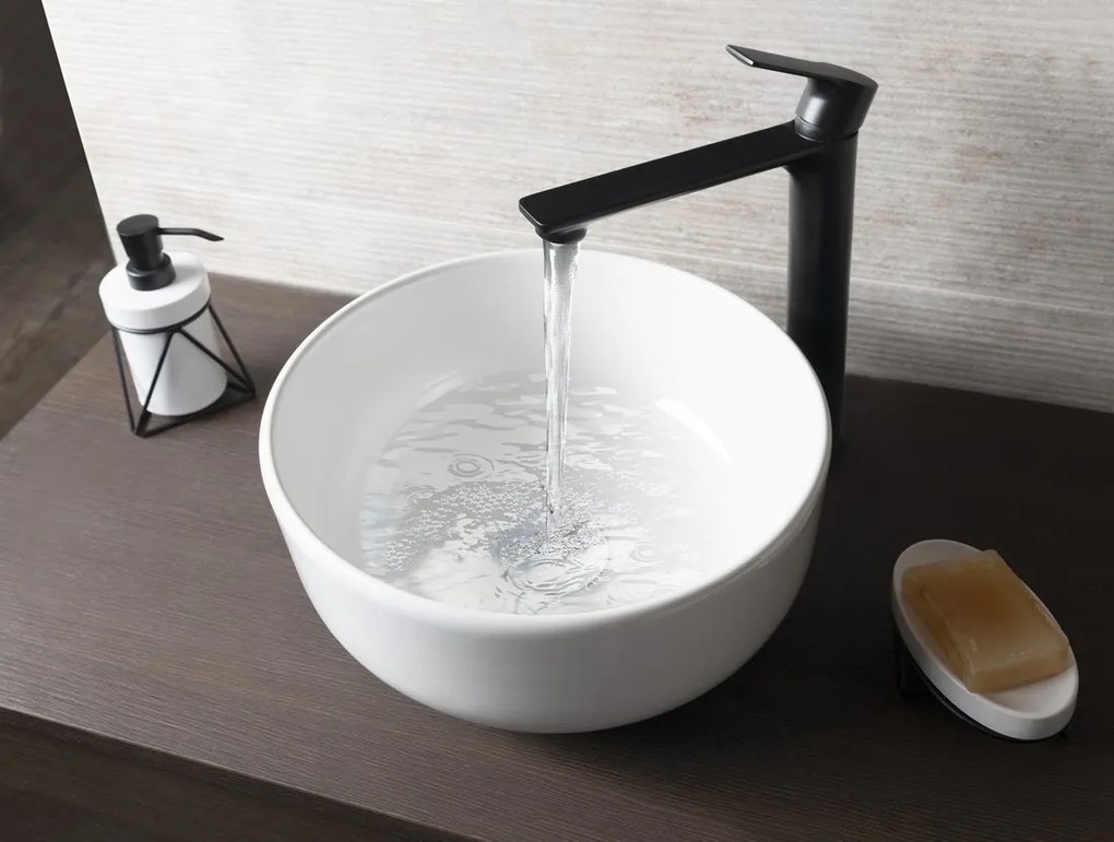 Sapho Sapho, EMMI keramické umývadlo na dosku, priemer 33cm, biela, TU0077