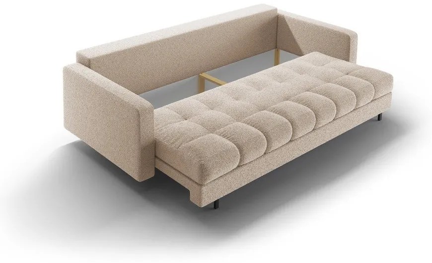 Béžová rozkladacia/s úložným priestorom pohovka z textílie buklé 222 cm Bali – Cosmopolitan Design
