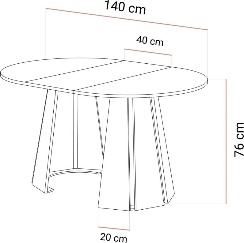 JEDÁLENSKÝ ROZKLADACÍ STÔL PATRIZIO BUK 100 / 180 cm