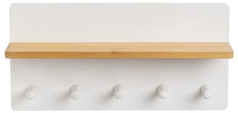 Biely nástenný vešiak s poličkou – Casa Selección