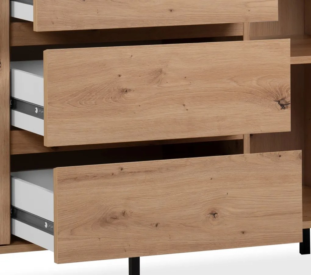 Široká komoda Korsika, dub artisan