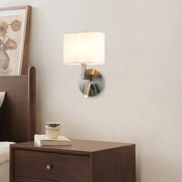 Brilagi - LED Nástenná lampa DAYA 1xE14/40W/230V + LED/3W biela/matný chróm