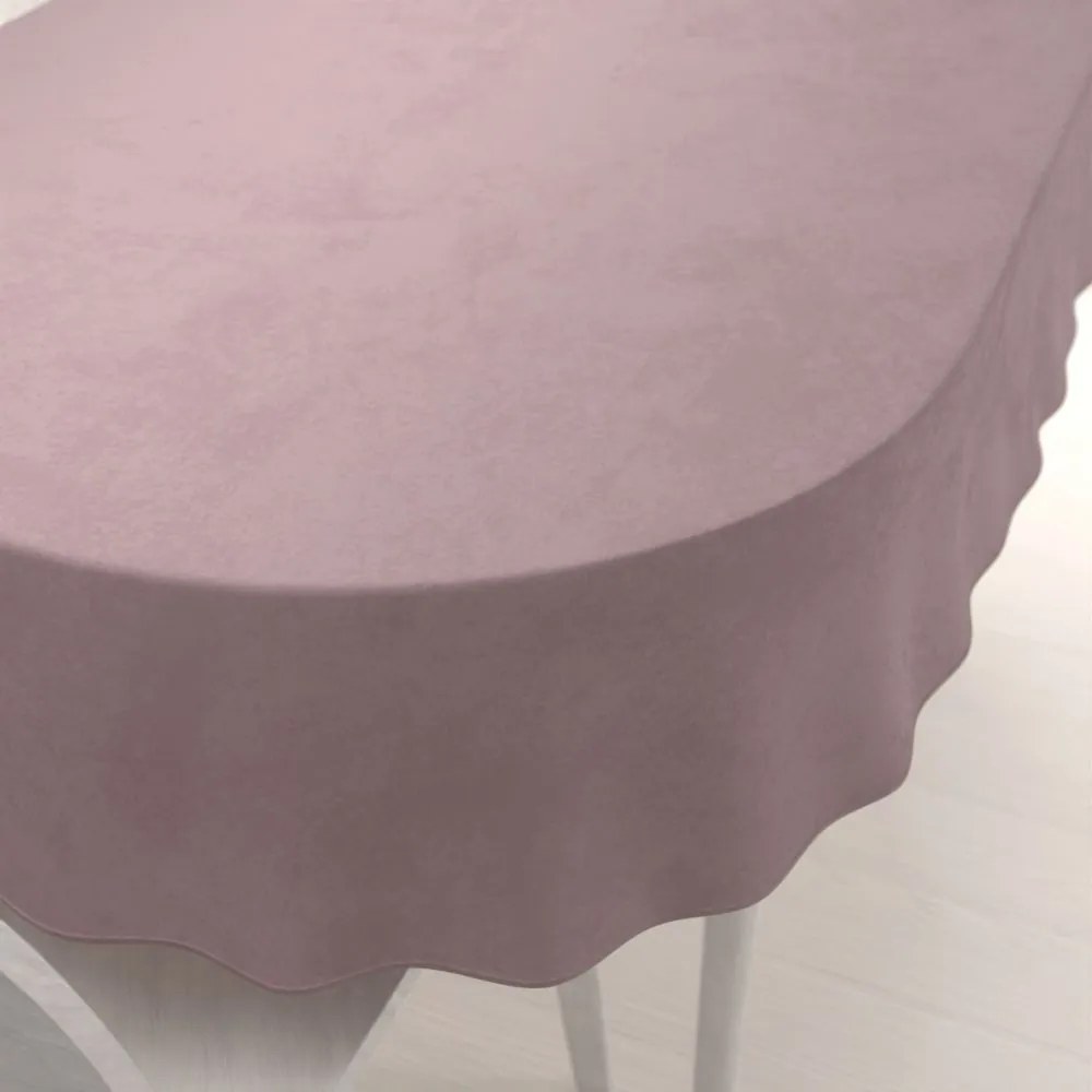 Biante Veľký zamatový oválny obrus Velvet Premium SVP-002 Staroružový 240x280 cm