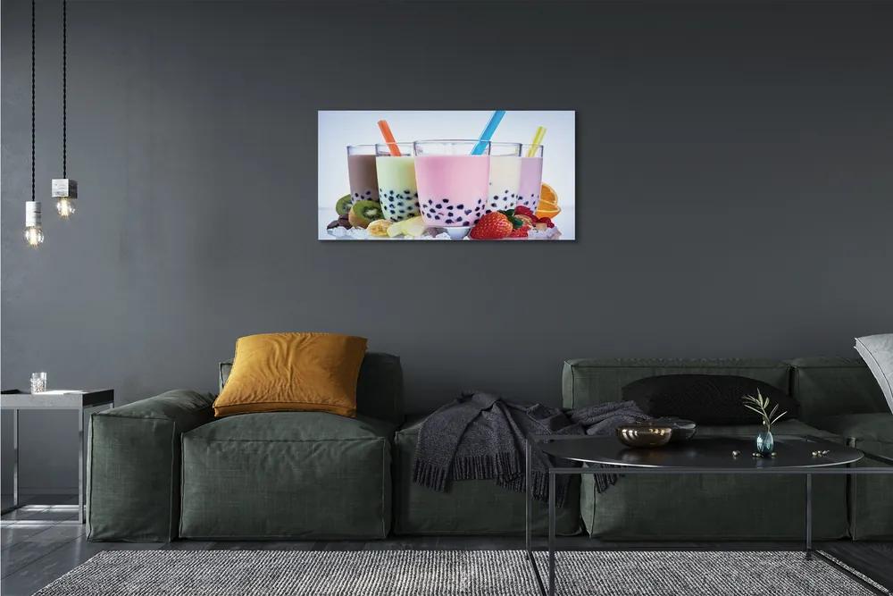 Obraz canvas Mliečne koktaily s ovocím 120x60 cm