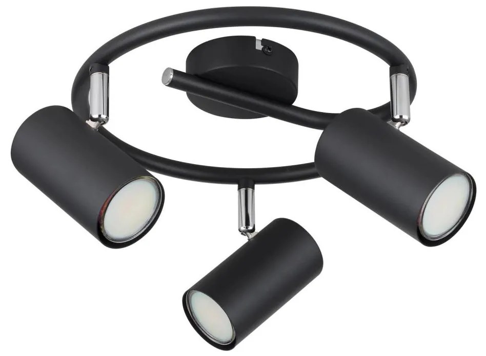 Globo 57914-3 - Bodové svietidlo ALLVI 3xGU10/25W/230V čierna