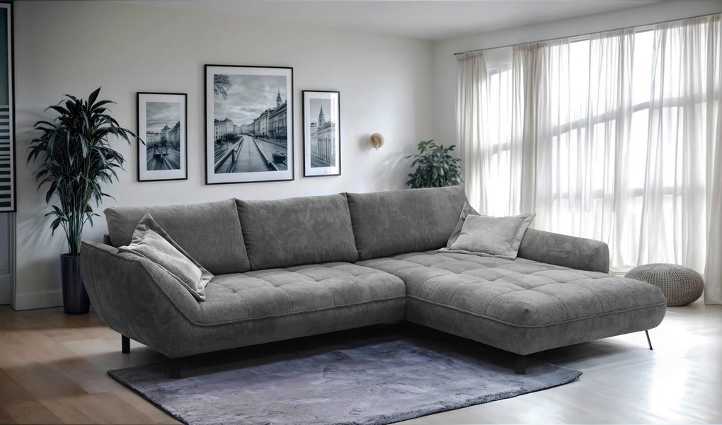 XXXLutz ROHOVÁ SEDAČKA, textil, antracitová MID.YOU - Sedačky - 000694007808